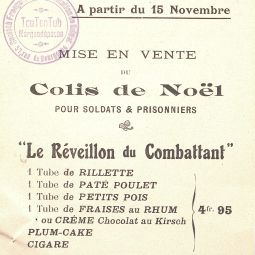 Colis pour Nol de la socit Toutentub, 1915. Archives de Paris, VD6 2105.