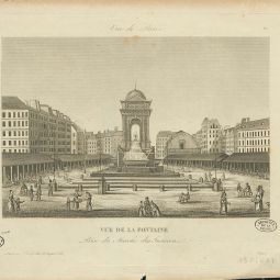 Vue de la fontaine prise du march des Innocents. Archives de Paris, 15Fi 627.