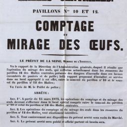 Comptage et mirage des ufs, 7 mars 1873. Archives de Paris, 1338W 2052.