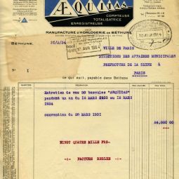 Concession pour l’entretien des balances de pesage, 1934. Archives de Paris, 1338W 1178.
