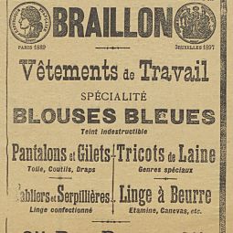 Publicit pour les vtements Braillon, 1900. Archives de Paris, 1338W 2052.