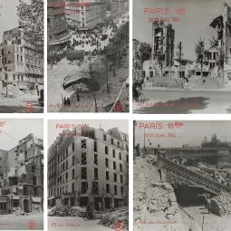 Dossier photographique des dgts causs par le bombardement alli de la nuit du 20 au 21 avril 1944. Archives de Paris, 50W 990.