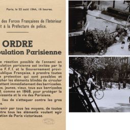 Ordre de dresser des barricades dans Paris. Archives de Paris, D38Z 6 ( gauche) et 3599W 64 ( droite). 