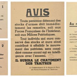 Affiches de maintien de l'ordre pendant la Libration de Paris. Archives de Paris, D38Z 6. 