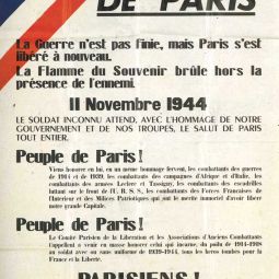 Appel  aux Parisiens pour le dfil sur les Champs-Elyses pour les crmonies du 11 novembre. Archives de Paris, 13Fi 4155. 