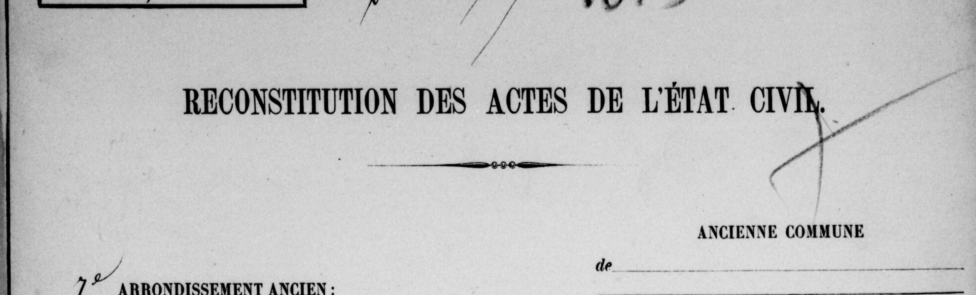 Nouveauté En Ligne : Actes De Naissance De L'état Civil Reconstitué ...