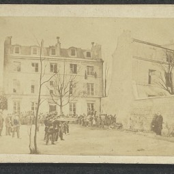 Photomontage de l’excution des gnraux Lecomte et Clment-Thomas  Montmartre, 1871. Archives de Paris, D1J 10 (219).