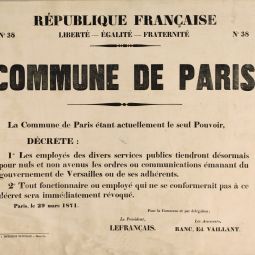 Dcret de la Commune sur l’obissance des fonctionnaires, 29 mars 1871. Archives de Paris, ATLAS 527.