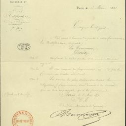 Notification aux mairies d’arrondissement du dcret sur la constitution d’un comit de salut public, 3 mai 1871. Archives de Paris, VD6 1503.