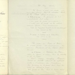 Rapport du conservateur du cimetire du Pre Lachaise sur la manifestation des 24 et 25 mai 1902 au mur des Fdrs, 24 et 25 mai. Archives de Paris, 1902 V5S 10.