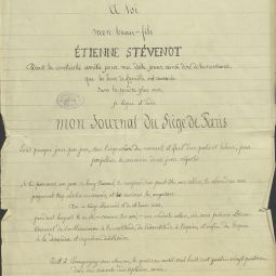Journal du sige de Paris de Joseph Mairet, 1874. Archives de Paris, 4AZ 24 dossier 1101.