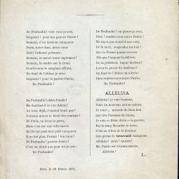 Pome  De profundis pour la patrie , sign L., 28 fvrier 1871. Archives de Paris, 6AZ 2, dossier 102. 