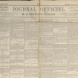 Journal officiel de la Commune n99 du 9 avril 1871. Archives de Paris, ATLAS 144.