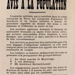 Affiche de la prfecture du dpartement de la Seine. ATLAS 521.