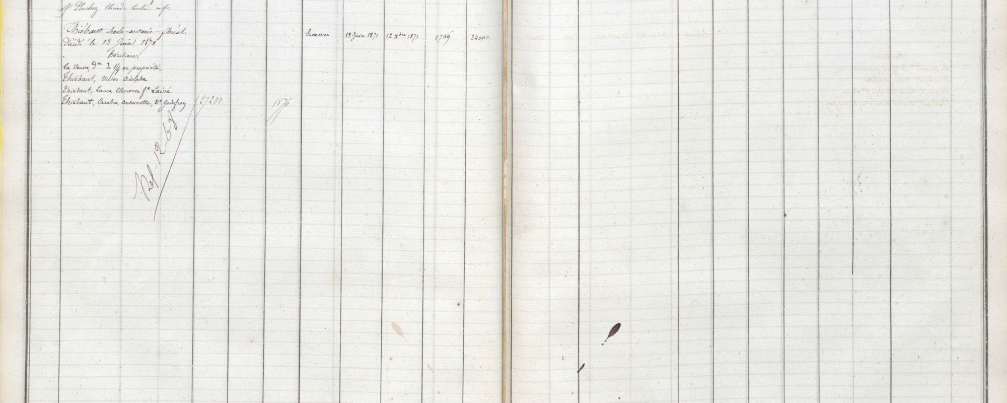 Sommier foncier (1ère série) 1 à 85, 32 à 90 rue d'Hauteville, 3e arrondissement ancien, 1809-1859. Archives de Paris, DQ18 150.