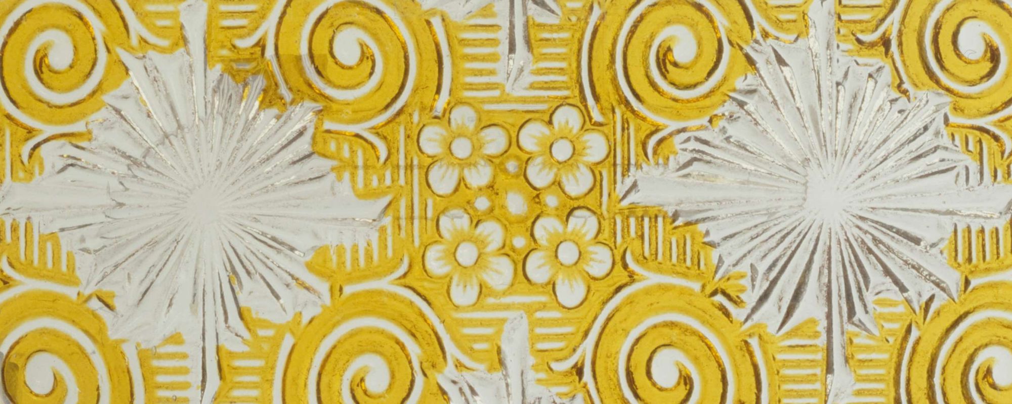 Modle de plaque de verre  vitres avec dessin enlumin gaufr jaune (soleil), dpos par les verriers Lmal, Raquet & Prost, auprs du greffe des produits chimiques du conseil de prud'hommes de la Seine, le 6 janvier 1903, n11854, D7U10 144. Photographi