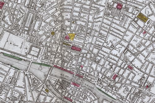 Les halles et marchs de Paris. Atlas administratif de la ville de Paris par M. Maire, gographe, 1821. Archives de Paris, 1Gb 12.