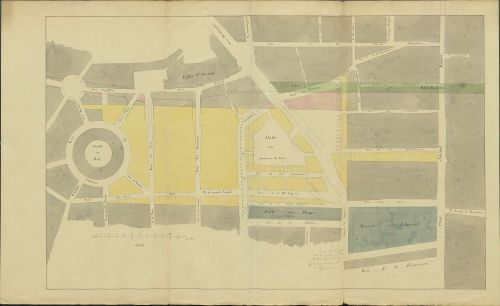 Projet d'agrandissement des halles, 1850. Archives de Paris, V2F4 7
