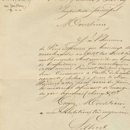 Lettre d’un vérificateur  à l’inspecteur principal de la préfecture de la Seine, au sujet des « marchandes au petit tas », 1868. Archives de Paris, V2F4 3.