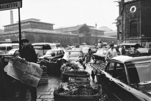 Photographie des Halles, rue Rambuteau, 28 janvier 1960. Archives de Paris, 3478W 77.