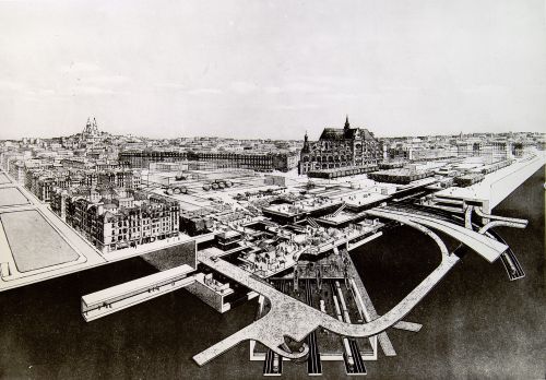 Plan pour la future station Chtelet-les-Halles, 1971. Archives de Paris, 1514W 99.