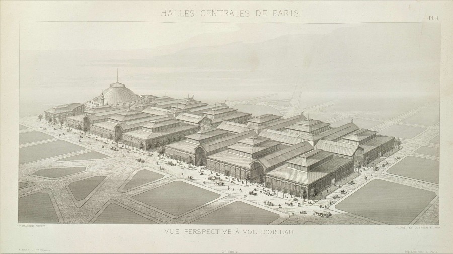 Les Halles de Victor Baltard. Archives de Paris, ATLAS 97.