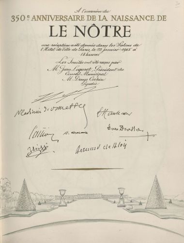 Conseil municipal de Paris, protocole : livre d’or, 22 janvier 1965. Archives de Paris, 2060W 134.