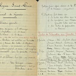 Journal de guerre du lycée Saint-Louis (3 septembre 1939-15 juillet 1940). Archives de Paris, 1051W 277.