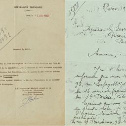 Lettres adressées à la mairie du 10e arrondissement signalant le retour des habitants. Archives de Paris, PEROTIN/1052/10/64/1 19. 