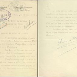 Lettres d'un conseiller municipal de Paris au préfet de la Seine, 27 avril 1920. Archives de Paris, VM90 1.