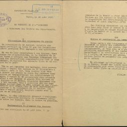 Direction des affaires dpartementales. Guerre 1914-1918, agriculture ; travaux de moisson (1915-1916). Archives de Paris, TRIBRIAND 188