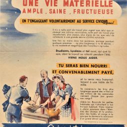 Affichette pour le service civique rural. Archives de Paris, 1103W 16. 