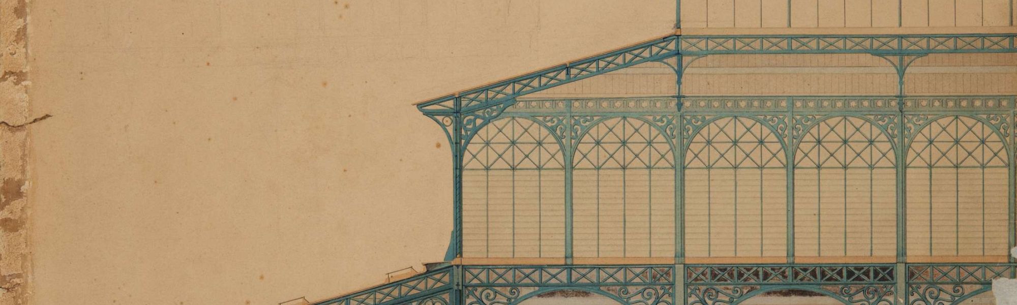 Halles centrales - plans d’ensemble - tome I. 1852. Archives de Paris, ATLAS 552(25).