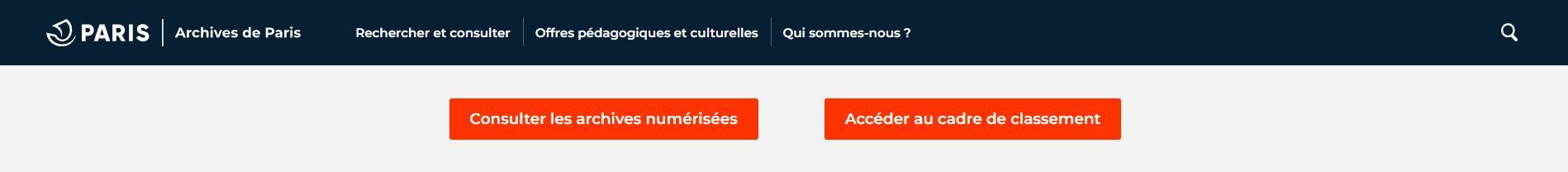 Nouveau site internet des Archives de Paris