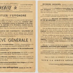 Tract d'appel à la grève générale. Archives de Paris, 1196W 137. 