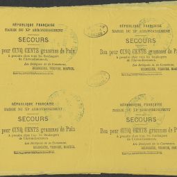 Bons pour 500 grammes de pain, 1871. Archives de Paris, VD3 14.