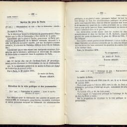 Recueil des actes administratifs de la préfecture de la Seine puis de Paris, 1870, n°10. Archives de Paris, D1K3 28.