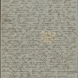 Lettre par ballon monté donnant les détails de la bataille de Buzenval lors du siège de Paris, 21 janvier 1871. Archives de Paris, 10AZ 513.