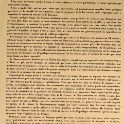 Affiche d'Adolphe Thiers s’adressant aux Parisien.ne.s en amont de la reprise des canons de la garde nationale, 17 mars 1871. Archives de Paris, ATLAS 527.