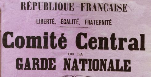 Affiche du Comité central de la garde nationale, 4 mars 1871.  Archives de Paris, ATLAS 527. 