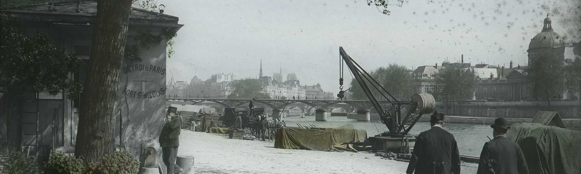 Paul Geniaux, Les quais de Paris du pont des Saints Pères, ca. 1900. Archives de Paris, 7Fi 1.