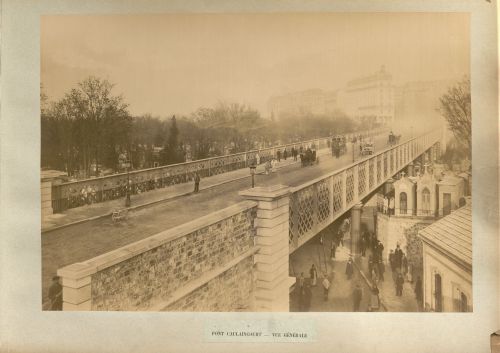 "Construction d'un pont en acier au-dessus du cimetière du Nord", 1888. Archives de Paris, ATLAS 117.