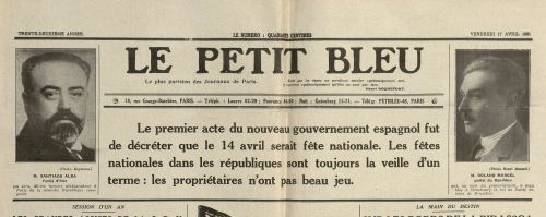 Encart publicitaire pour l&#8217;exposition coloniale in "Le petit bleu", avril 1931. Archives de Paris, VM21 4.