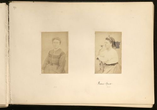 Portraits de Hortense David et ?, par Ernest Appert, 1871, Archives de Paris, 9Fi 5.