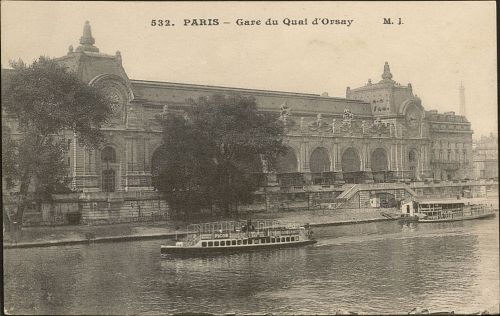"Paris - Gare du Quai d'Orsay", carte postale, recto, 1918. Archives de Paris, fonds Dupin, NC.
