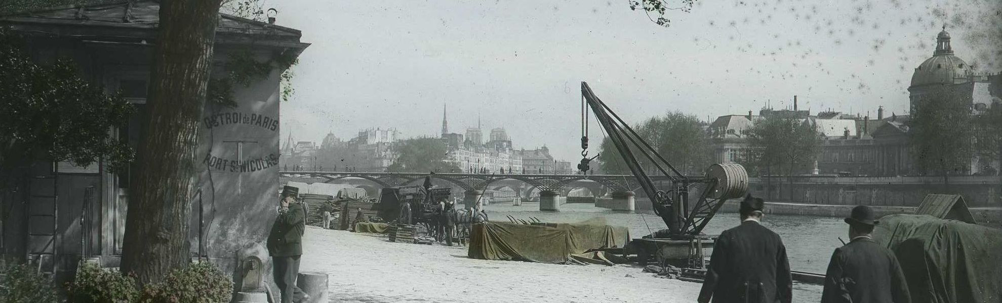 Paul Geniaux, Les quais de Paris du pont des Saints Pères, ca. 1900. Archives de Paris, 7Fi 1.