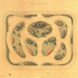 Square Montholon, création et aménagement : plans, s.d. [1862-1905]. Archives de Paris, VM90 394(1). 