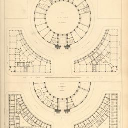 Nouvelle Bourse de commerce, architecte M. Blondel, in « La construction moderne », 1890. Archives de Paris, D2Z 1.