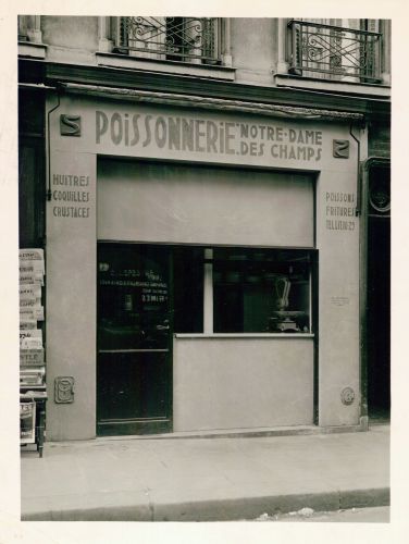 Poissonnerie 8 rue Notre-Dame des Champs, 6e arrondissement, s.d. Archives de Paris, 11Fi 4679.
