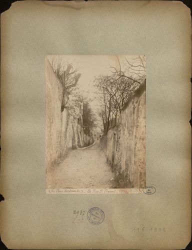 « Le Vieux Montmartre », la rue Saint-Vincent, 1886. Archives de Paris, 11Fi 1882.